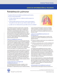 Rehabilitación pulmonar - American Thoracic Society