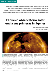 El nuevo observatorio solar envía sus primeras imágenes