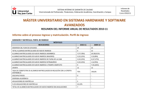 Investigacion en Sistemas Hardware y Software Avanzados,Máster