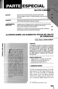 Alcances sobre los elementos típicos del delito de feminicidio