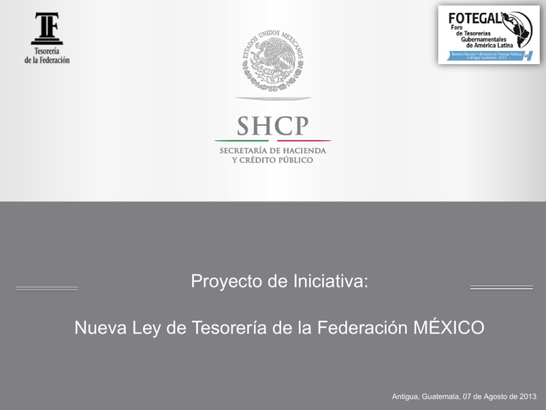 Proyecto De Iniciativa Nueva Ley De Tesorer a De La Federaci n