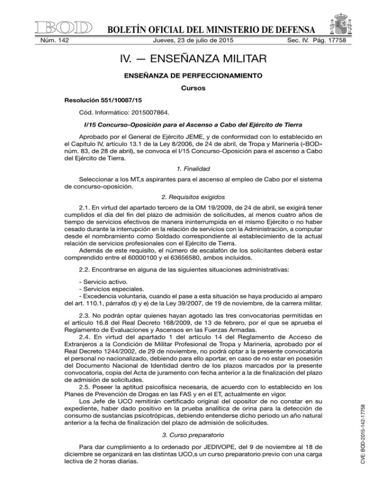 Boletín Oficial Del Ministerio De Defensa