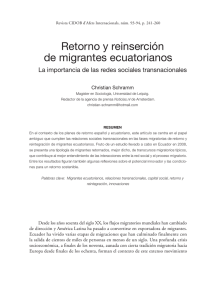 Retorno y reinserción de migrantes ecuatorianos