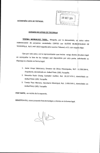 Page 1 ACOMPAÑALISTA DE TESTIGOS. JUZGADO DE LETRAS