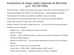 Arquitectura de rango medio mejorada de Microchip (p.e.
