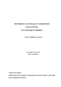 minorías culturales y derechos colectivos: un enfoque liberal