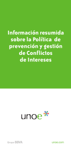 Política de prevención y gestión de Conflictos de Intereses - Uno-e