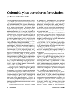 Colombia y los corredores ferroviarios