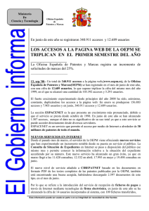 accesos. - Oficina Española de Patentes y Marcas
