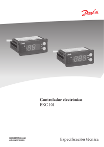 Controlador electrónico EKC 101 Especificación técnica