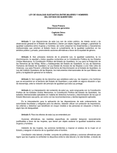 ley de igualdad sustantiva entre mujeres y hombres del estado de