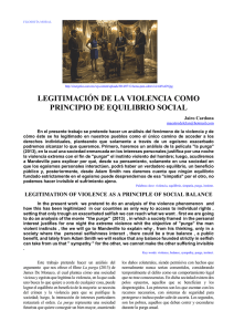 legitimación de la violencia como principio de