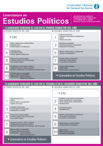 Itinerario Licenciatura en Estudios Políticos