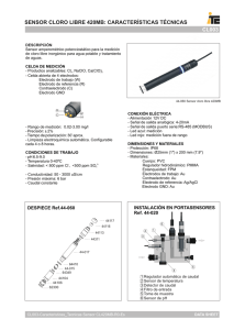 CL003 Características Técnicas Sensor CL 420MB