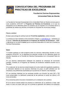 Convocatoria - Universidad Pablo de Olavide, de Sevilla