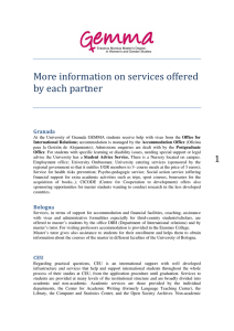 More information on services offered by each partner