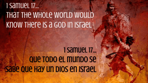 That the whole world would Know There is a God in Israel Que todo