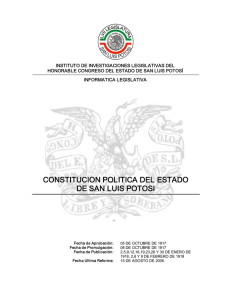 CONSTITUCION POLITICA DEL ESTADO DE SAN LUIS POTOSI