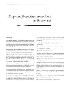 Programa financiero-promocional del Bancomext