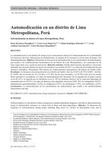 Automedicación en un distrito de Lima Metropolitana, Perú
