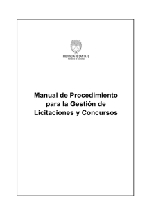 Manual de procedimientos de licitaciones y concursos
