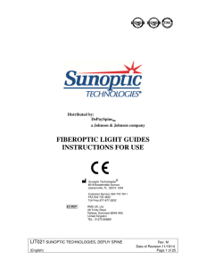 fiberoptic light guides instructions for use