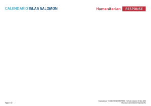 Calendario Islas Salomon | HumanitarianResponse