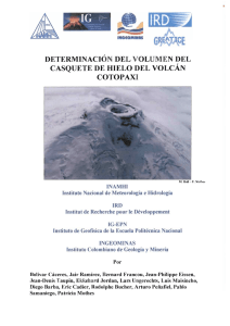 Determinacion del volumen del casquete de hielo del volcan Cotopaxi
