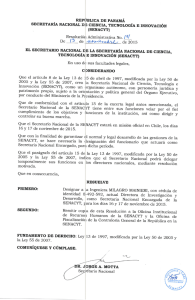 Designación de Funcionarios Resolución Administrativa 171