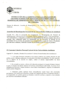 Instrucciones de Gerencia para la Aplicación de Gratificaciones por