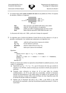 1 Un sistema lógico debe contar el número de unos de una palabra