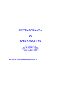 "HISTORIA DE UNA VIDA" DE DONALD MARGULIES