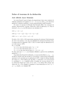 Sobre el teorema de la deducción