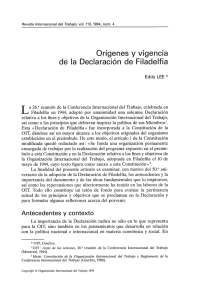 Orígenes y vigencia de la declaración de filadelfia.