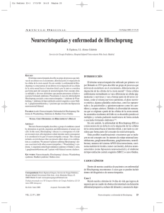 Neurocristopatías y enfermedad de Hirschsprung