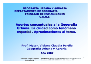 Geografia Urbana - Facultad de Humanidades-UNNE