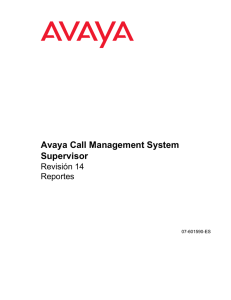 Avaya CMS Supervisor Release 13 Reports
