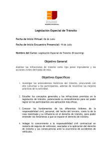 Legislación Especial de Tránsito - Escuela Nacional de la Judicatura
