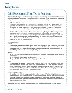 Child Development: From Two to Four Years Family Forum