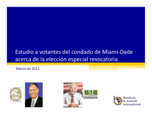 Estudio a votantes del condado de Miami-Dade