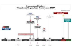 Cronograma Electoral “Elecciones Regionales y Municipales