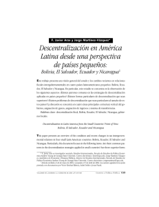 Descentralización en Latinoamérica desde una perspectiva de
