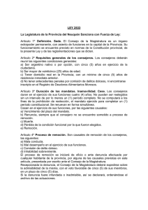 LEY 2533 La Legislatura de la Provincia del Neuquén Sanciona con