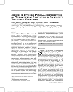 effects of intensive physical rehabilitation on neuromuscular