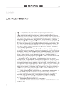 Los colegios invisibles - Revista de la Sociedad Española del Dolor