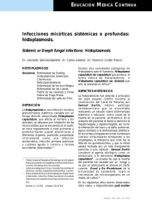 Infecciones micóticas sistémicas o profundas: histoplasmosis.