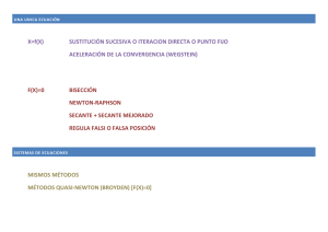 X=f(X) SUSTITUCIÓN SUCESIVA O ITERACION DIRECTA O