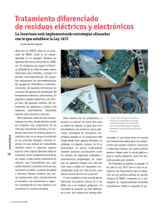 Tratamiento diferenciado de residuos eléctricos y electrónicos