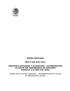 nmx-f-526-scfi-2012 industria azucarera y alcoholera