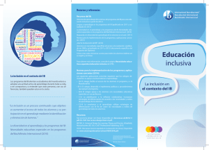Educación inclusiva - International Baccalaureate